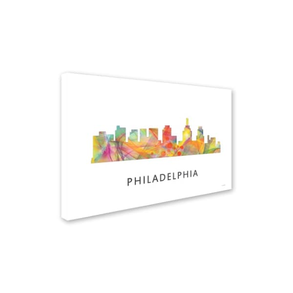 Marlene Watson 'Philadelphia Skyline WB-1' Canvas Art,30x47